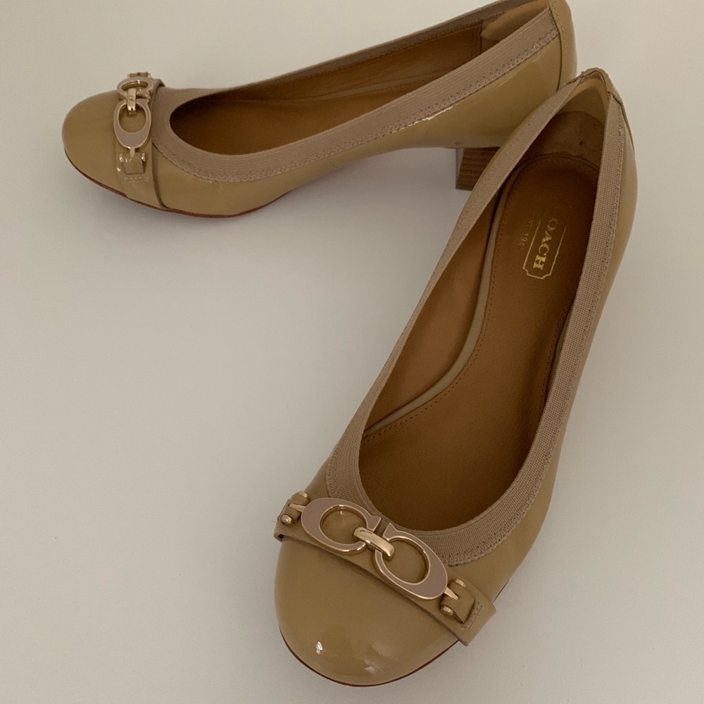 Coach patent leather heel